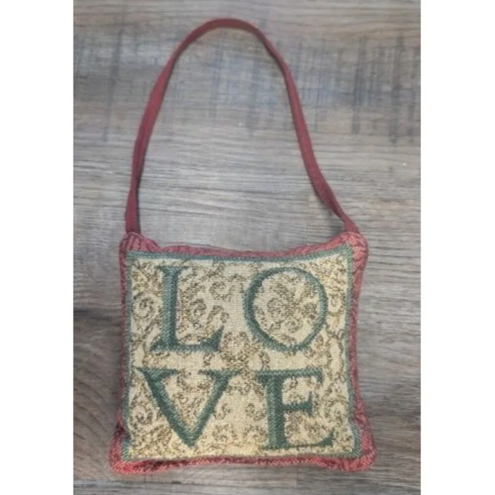 Door Hanger LOVE Tapestry Pillow 6 Inch X 6 Inch